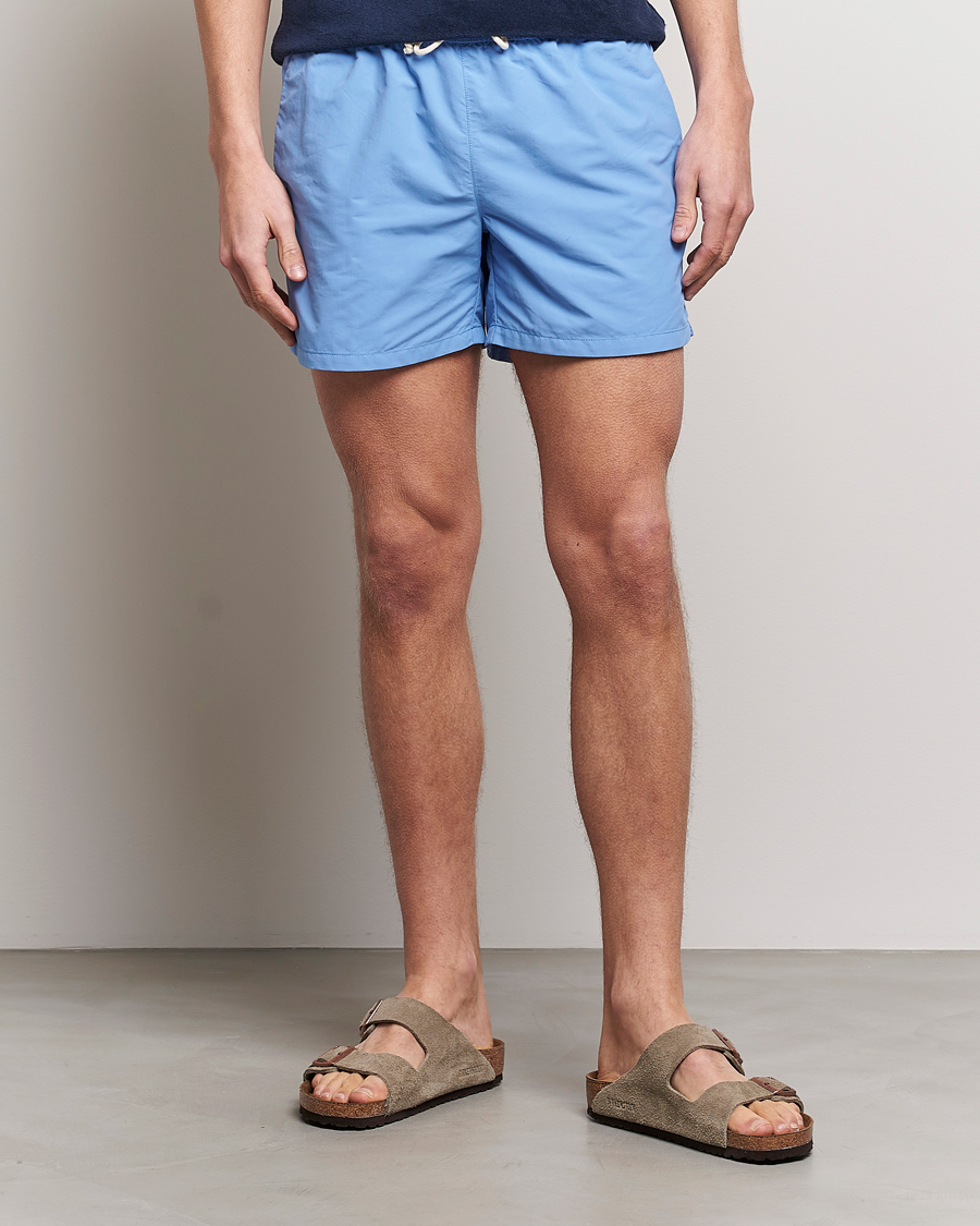 Herr | Snörade Badbyxor | Ripa Ripa | Plain Swimshorts Light Blue