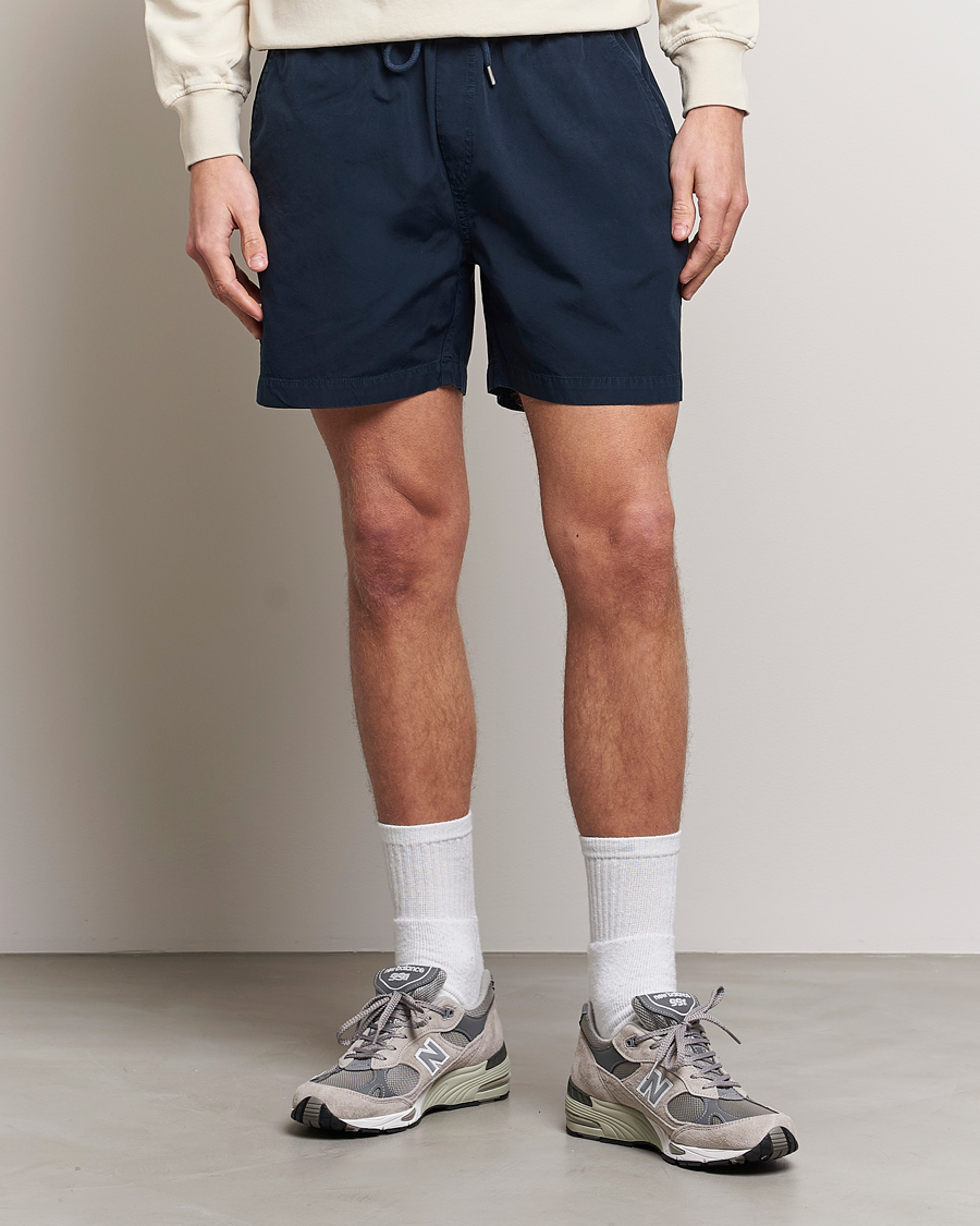 Herr | Kläder | Colorful Standard | Classic Organic Twill Drawstring Shorts Navy Blue