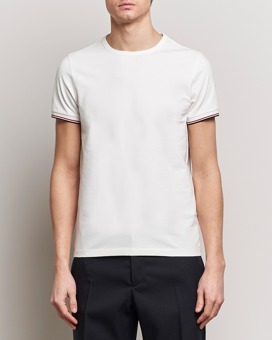 Herr |  | Moncler | Shoulder Logo T-Shirt Off White