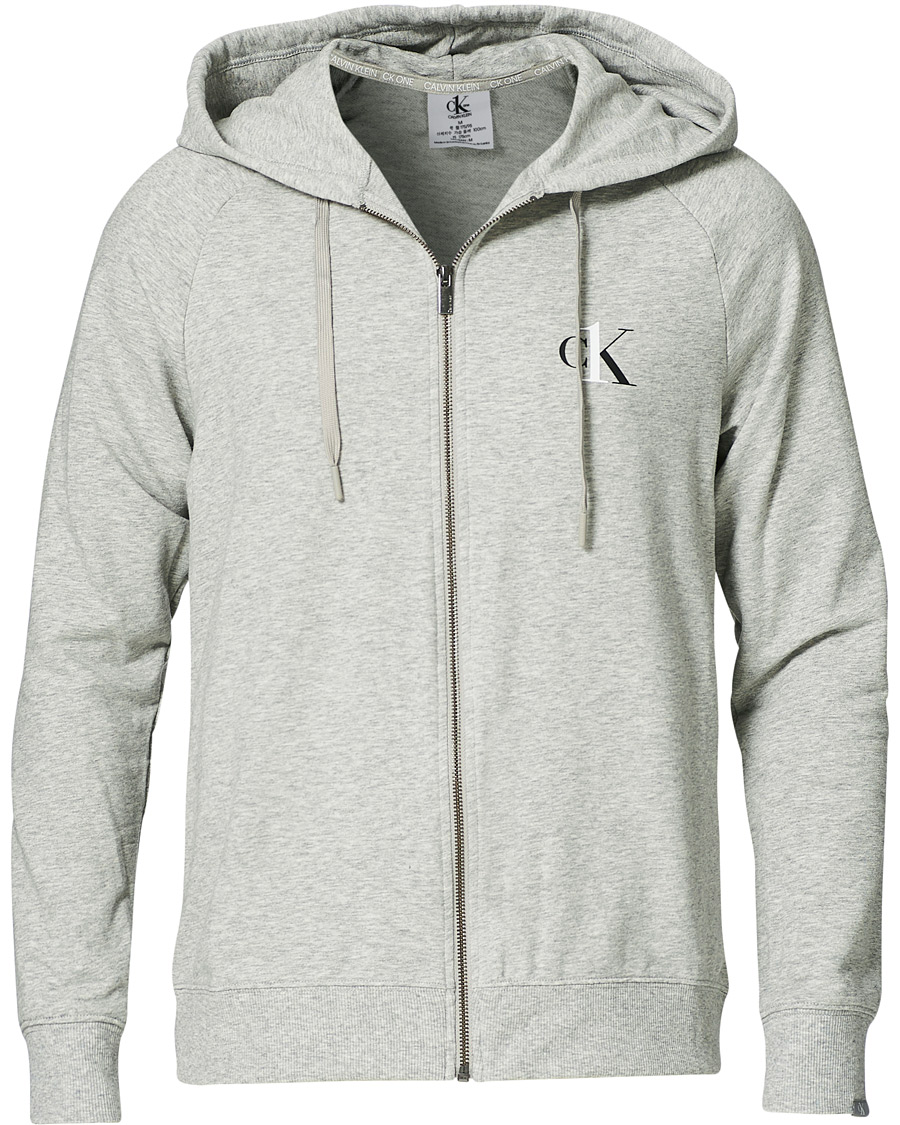 Calvin Klein CK One Lounge Full Zip Hoodie Grey Heather