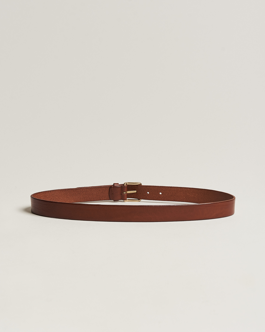 Herr | Studentkostym | Anderson\'s | Leather Belt 3 cm Cognac