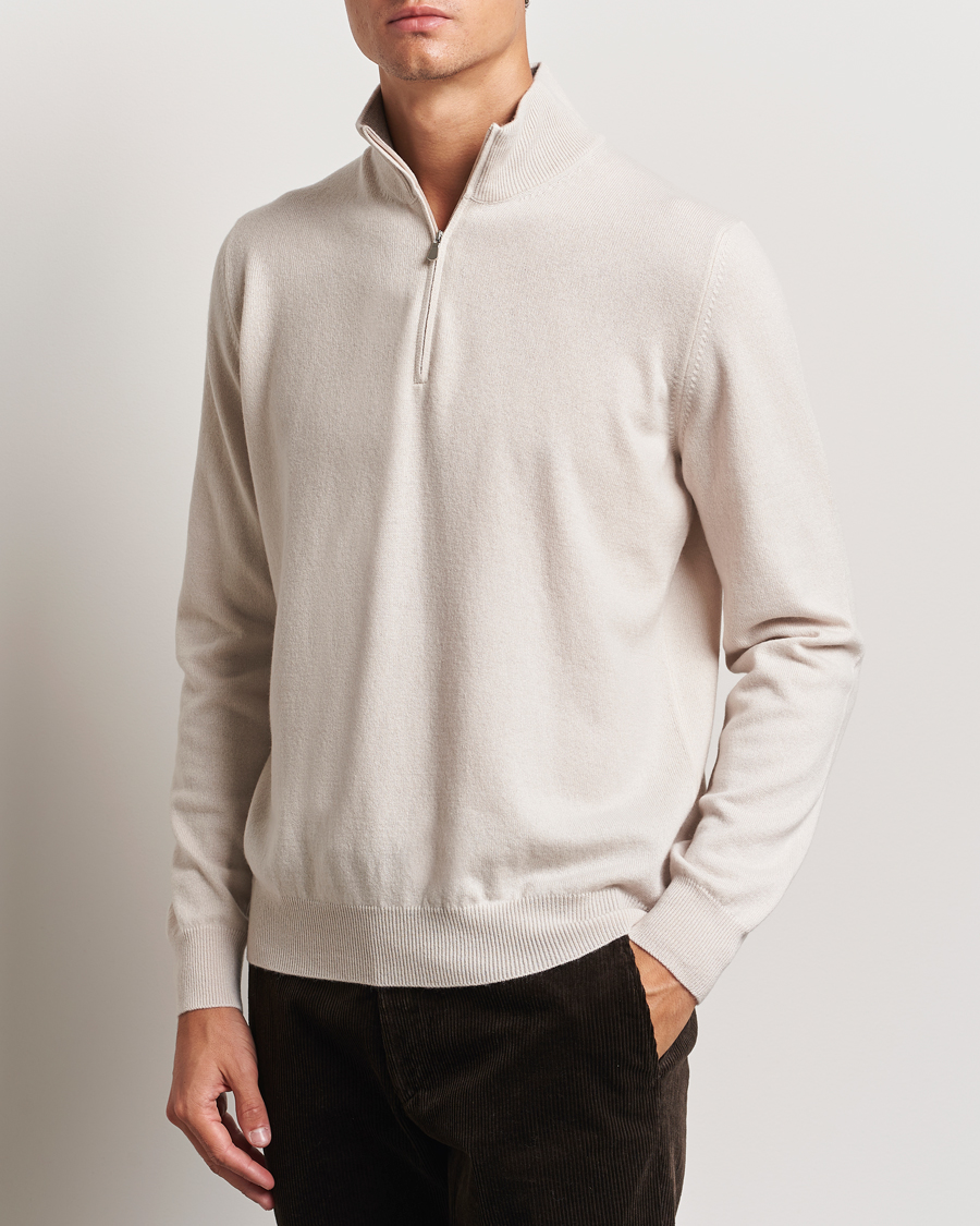 Herr |  | Gran Sasso | Wool/Cashmere Half Zip Cream