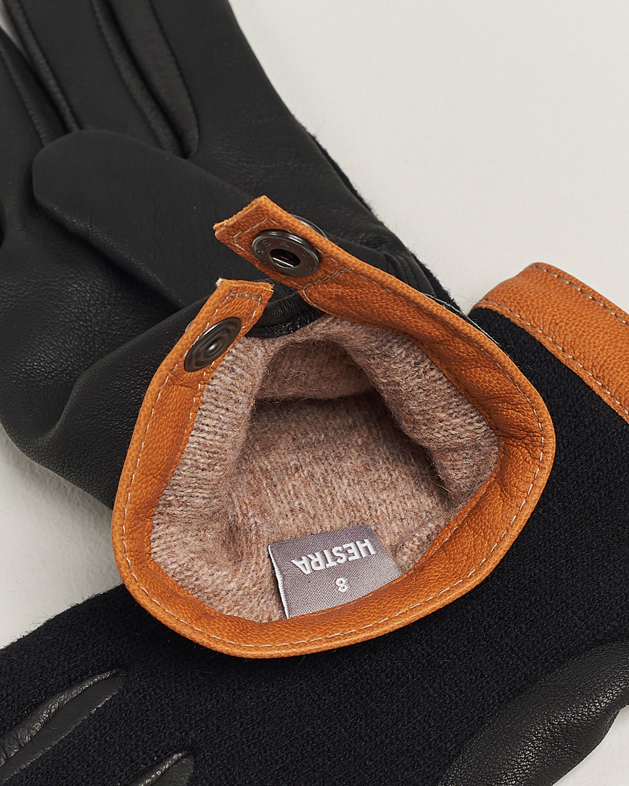 Herr | Handskar | Hestra | Deerskin Wool Tricot Glove Black/Black