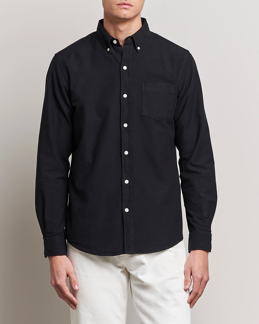 Herr | Under 1000 | Colorful Standard | Classic Organic Oxford Button Down Shirt Deep Black