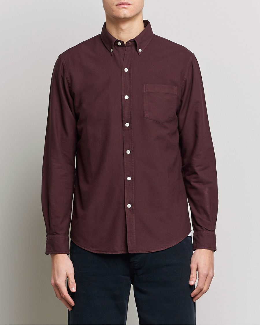 Herr | Colorful Standard | Colorful Standard | Classic Organic Oxford Button Down Shirt Oxblood Red