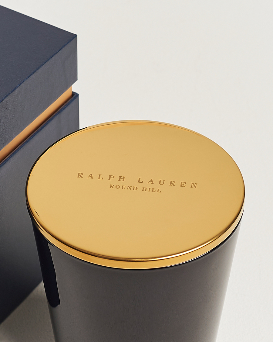 Herr | Ralph Lauren Holiday Gifting | Ralph Lauren Home | Round Hill Single Wick Candle Navy/Gold
