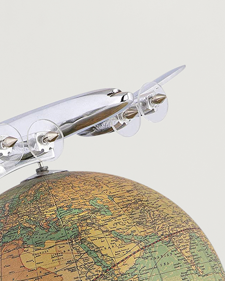 Herr | Authentic Models | Authentic Models | On Top Of The World Globe and Plane Silver