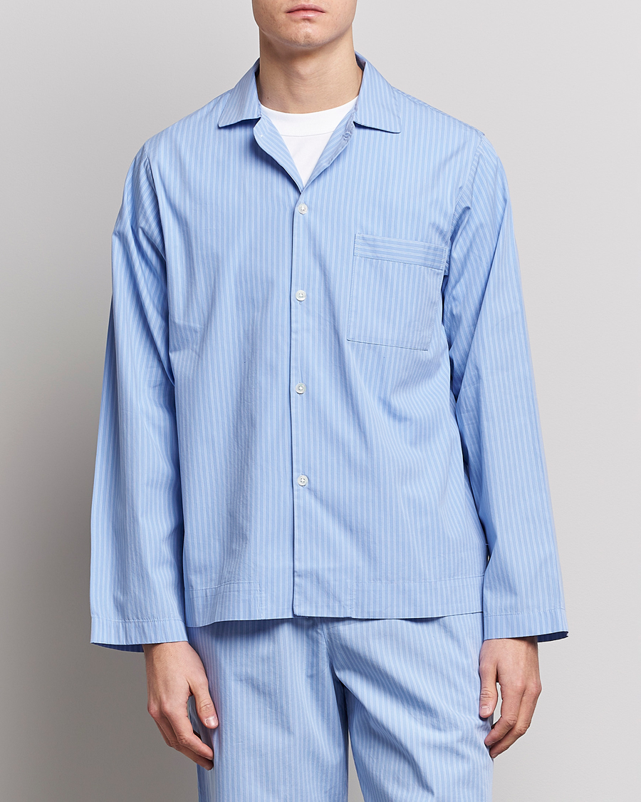 Herr | Pyjamas | Tekla | Poplin Pyjama Shirt Pin Stripes