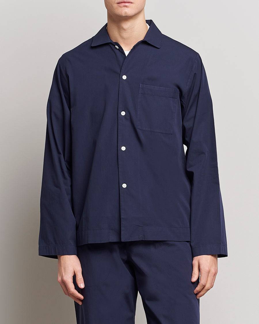 Herr | Pyjamas | Tekla | Poplin Pyjama Shirt True Navy
