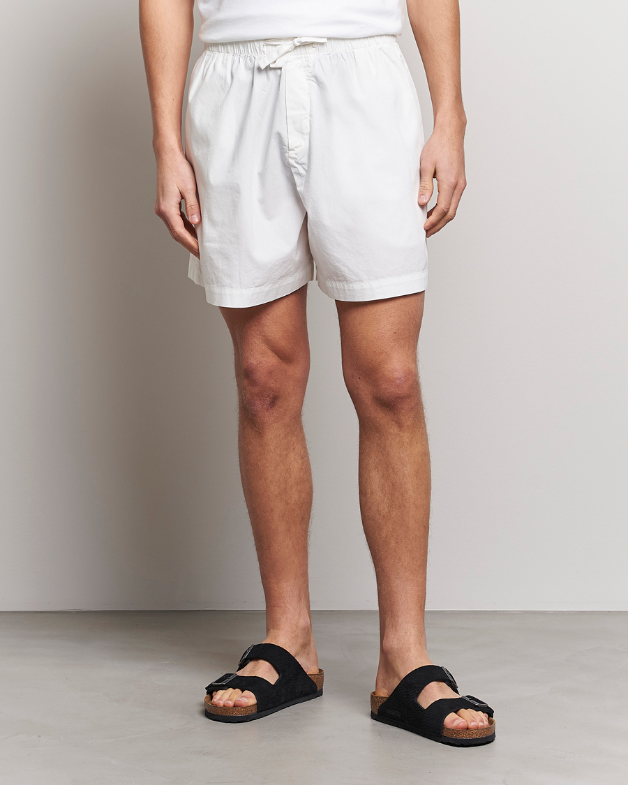 Herr | Pyjamas | Tekla | Poplin Pyjama Shorts Alabaster White