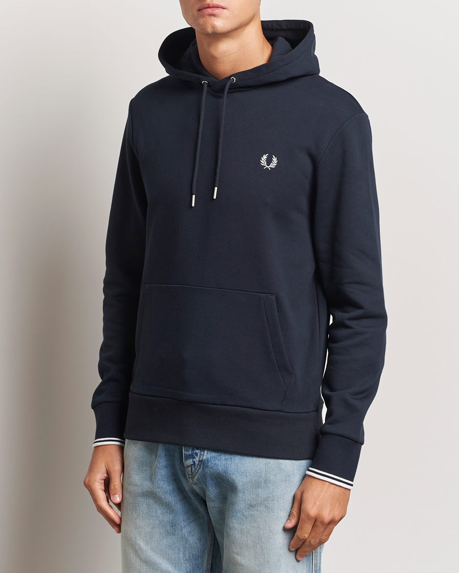 Herr |  | Fred Perry | Tipped Hoodie Navy