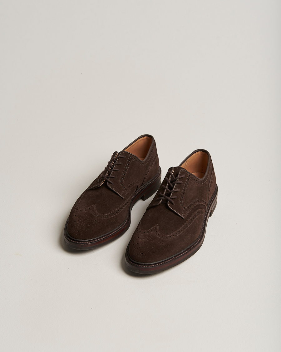 Herr | Crockett & Jones | Crockett & Jones | Pembroke Derbys Dainite Sole Dark Brown Suede