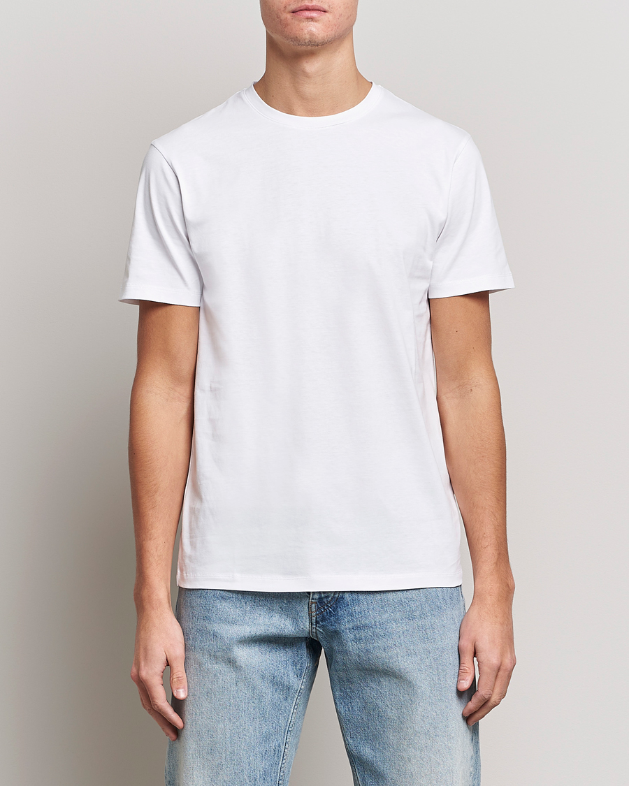 Herr | Kläder | J.Lindeberg | Sid Cotton Crew Neck Tee White