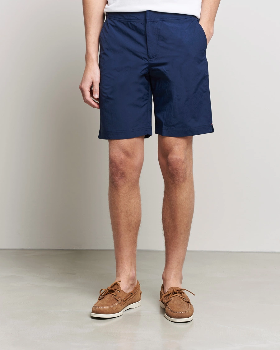 Herr | Dressade badbyxor | Orlebar Brown | Dane III Long Leg Swim Shorts Navy