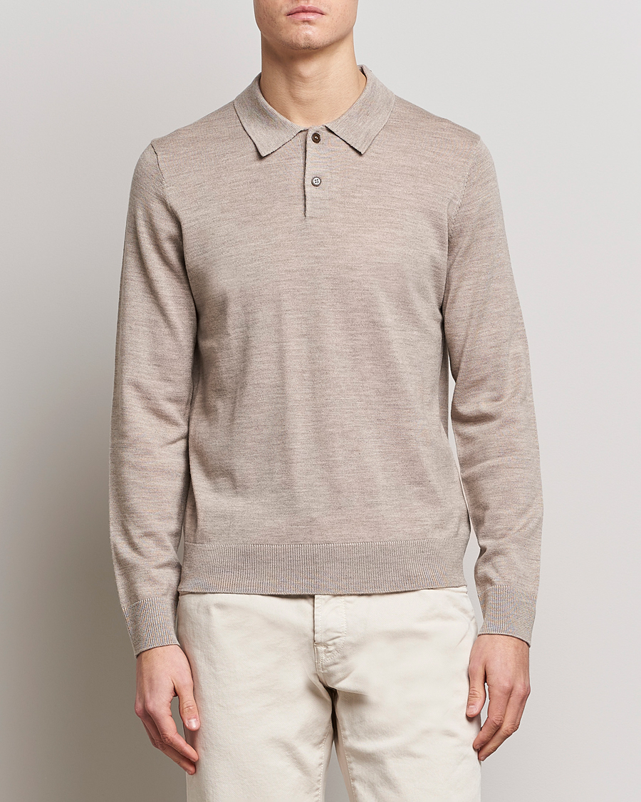 Herr |  | Morris | Merino Polo Knit Khaki