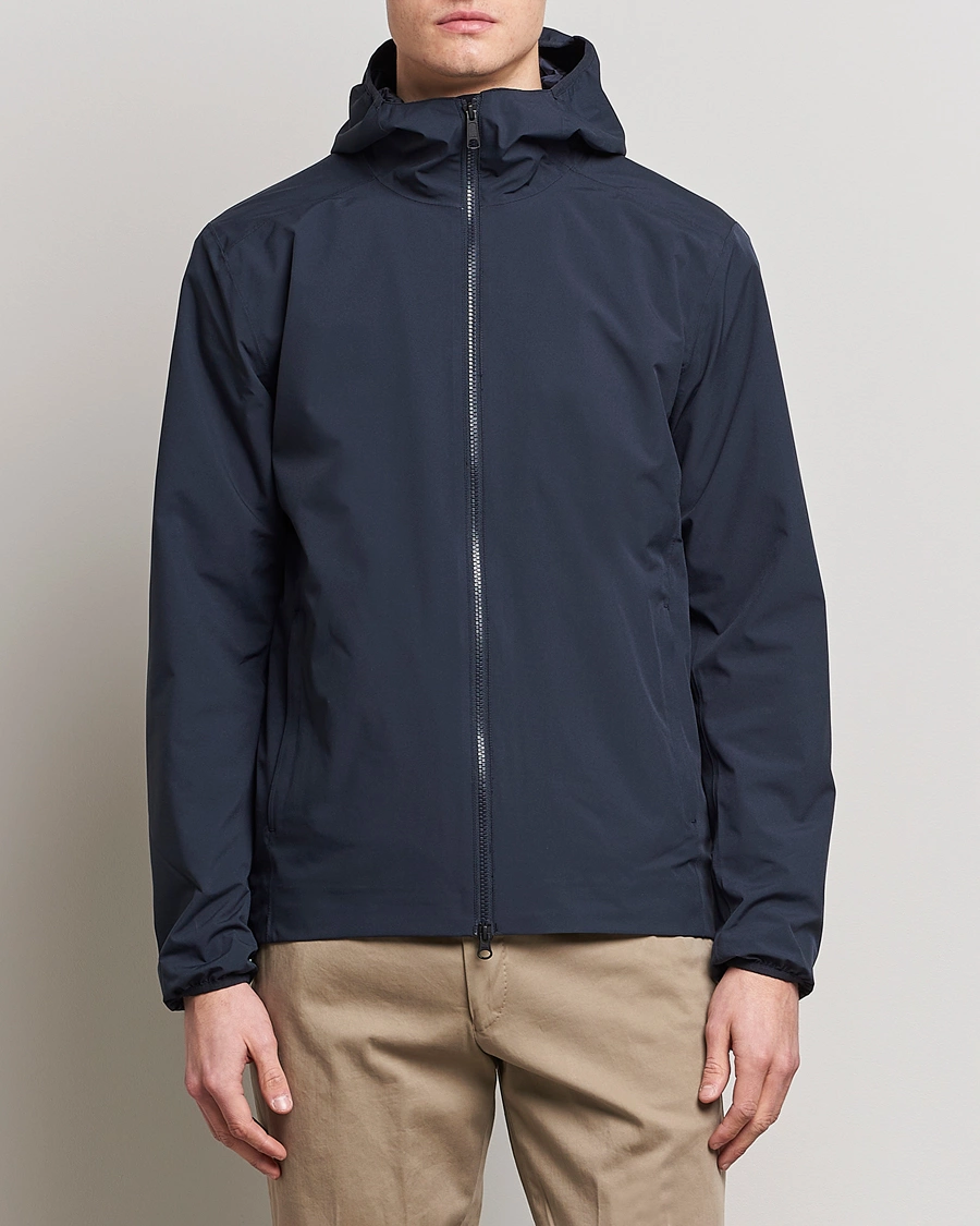 Herr | Skaljackor | Scandinavian Edition | Hood Waterproof Jacket Midnight Blue