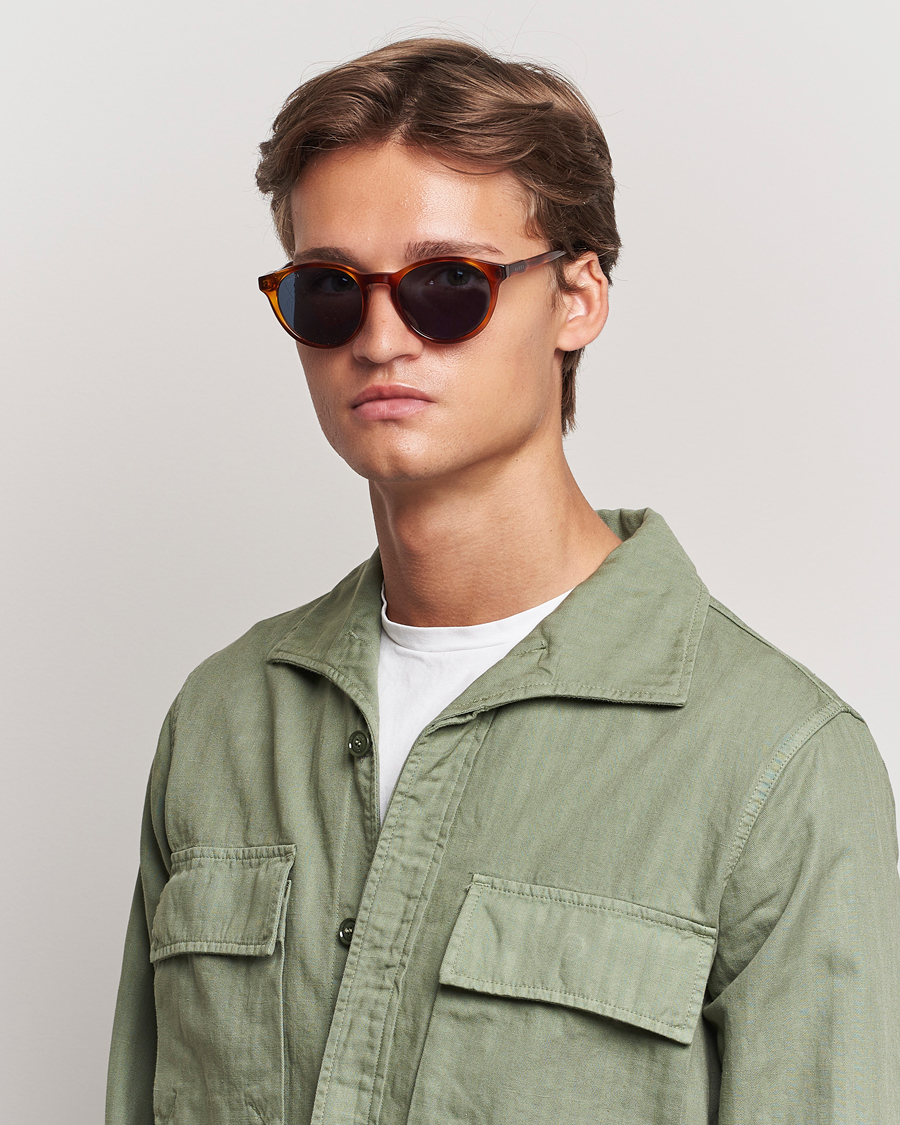 Herr | Runda solglasögon | Gucci | GG1119S Sunglasses Havana/Blue