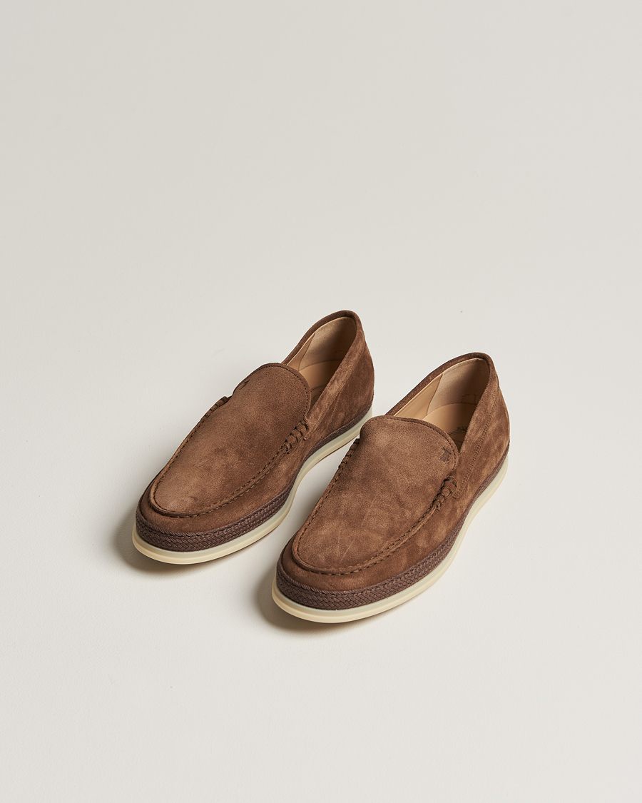 Herr | Tod's | Tod\'s | Raffia Loafer Brown Suede