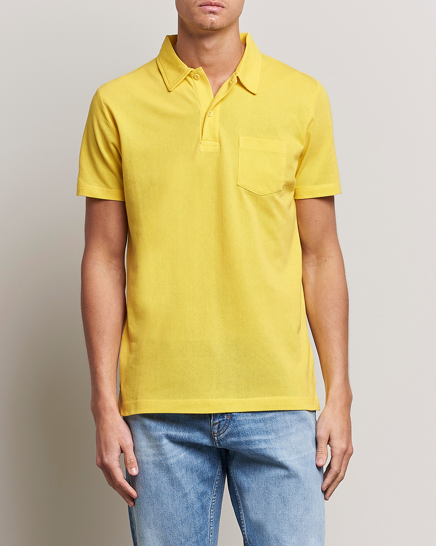 Herr | Kortärmade pikéer | Sunspel | Riviera Polo Shirt Empire Yellow