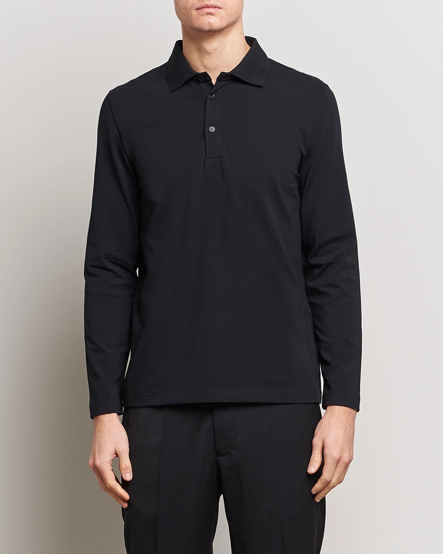 Herr | Tröjor | Filippa K | Luke Lycra Poloshirt Black