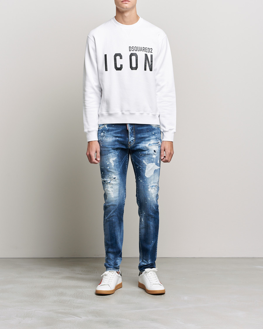 Herr | Tröjor | Dsquared2 | Icon Logo Sweatshirt White