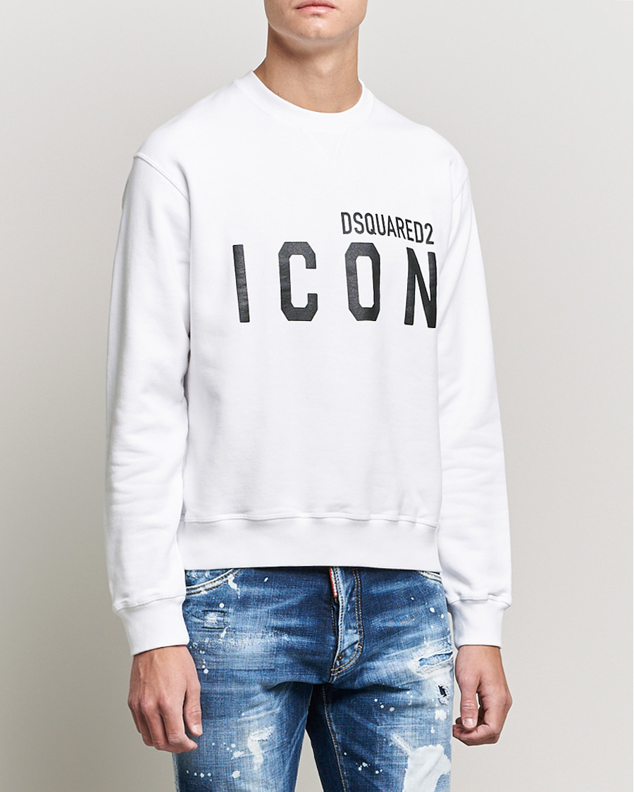 Herr | Tröjor | Dsquared2 | Icon Logo Sweatshirt White