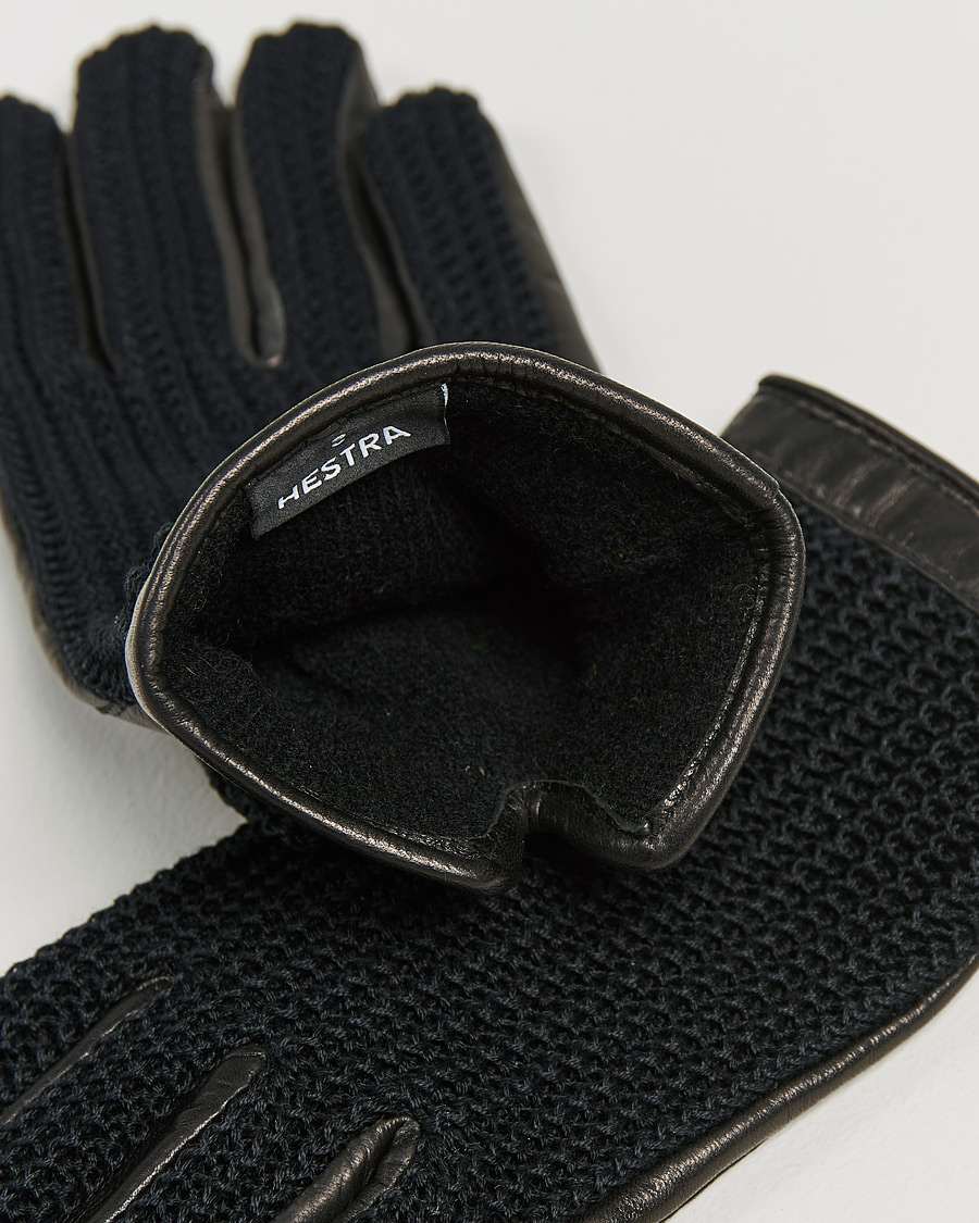 Herr | Hestra | Hestra | Adam Crochet Wool Lined Glove Black/Black