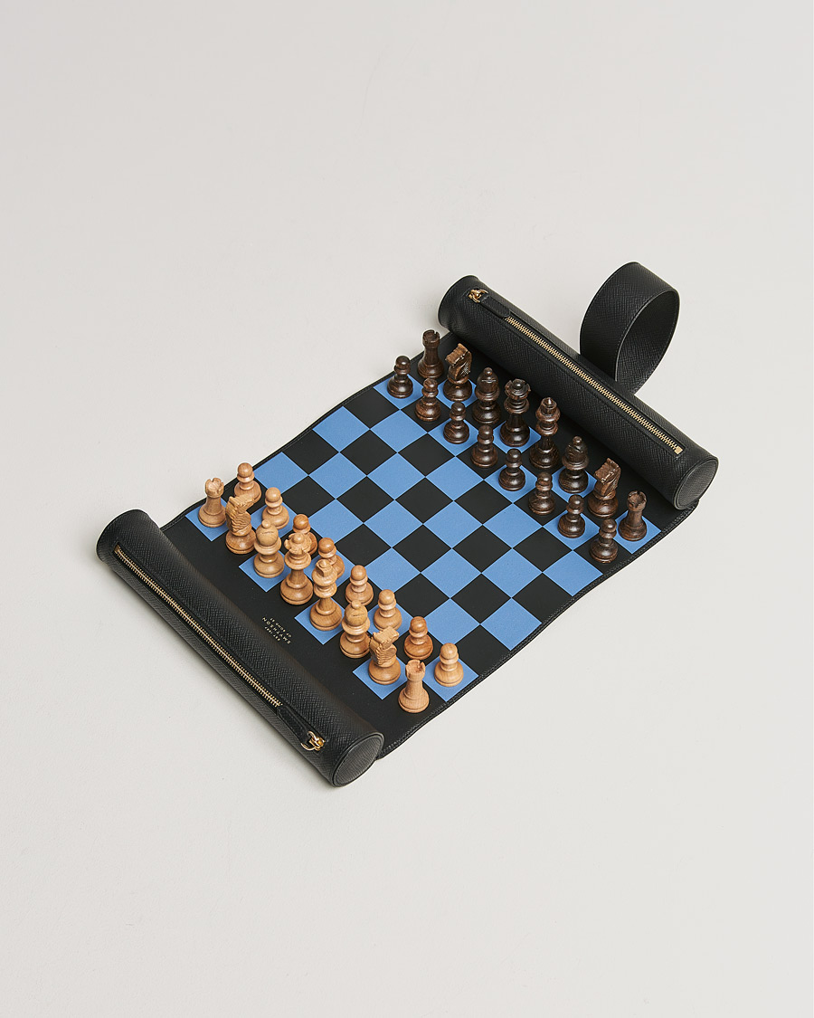 Herr | Smythson | Smythson | Panama Travel Chess Roll Black