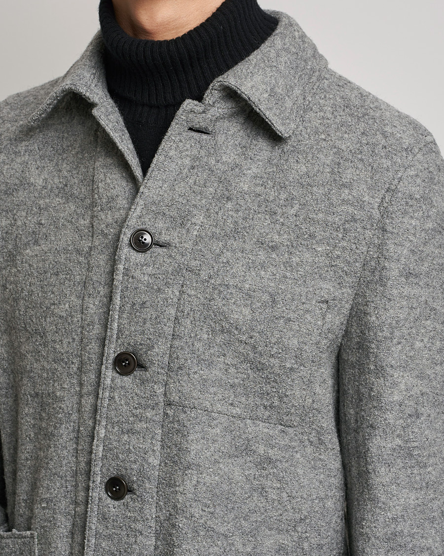 Herr | Kavajer | Tiger of Sweden | Gio Knitted Wool Blazer Light Grey