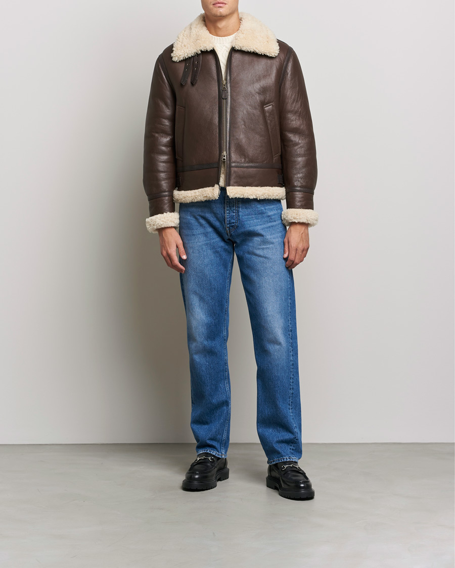 Herr | Jackor | GANT | The Shearling Jacket Rich Brown