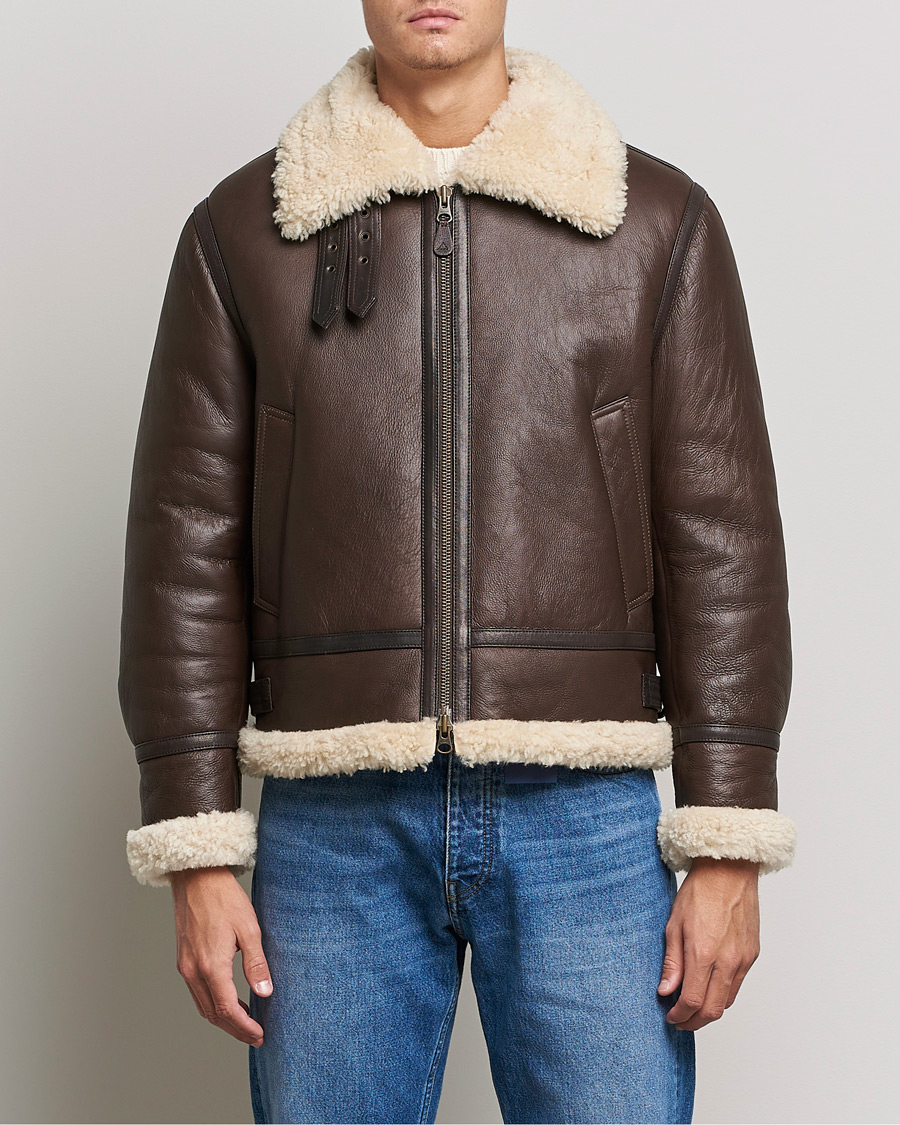 Herr | Jackor | GANT | The Shearling Jacket Rich Brown