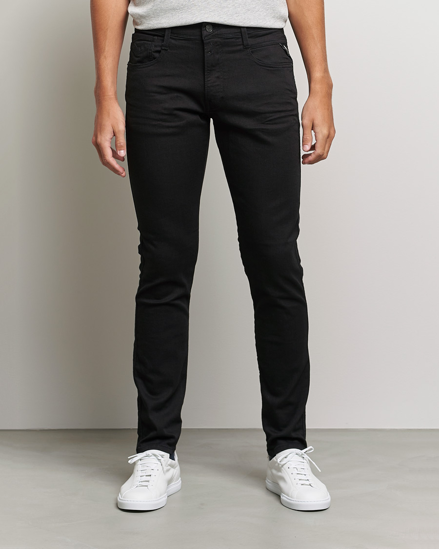 Herr | Svarta jeans | Replay | Anbass Powerstretch Jeans Black