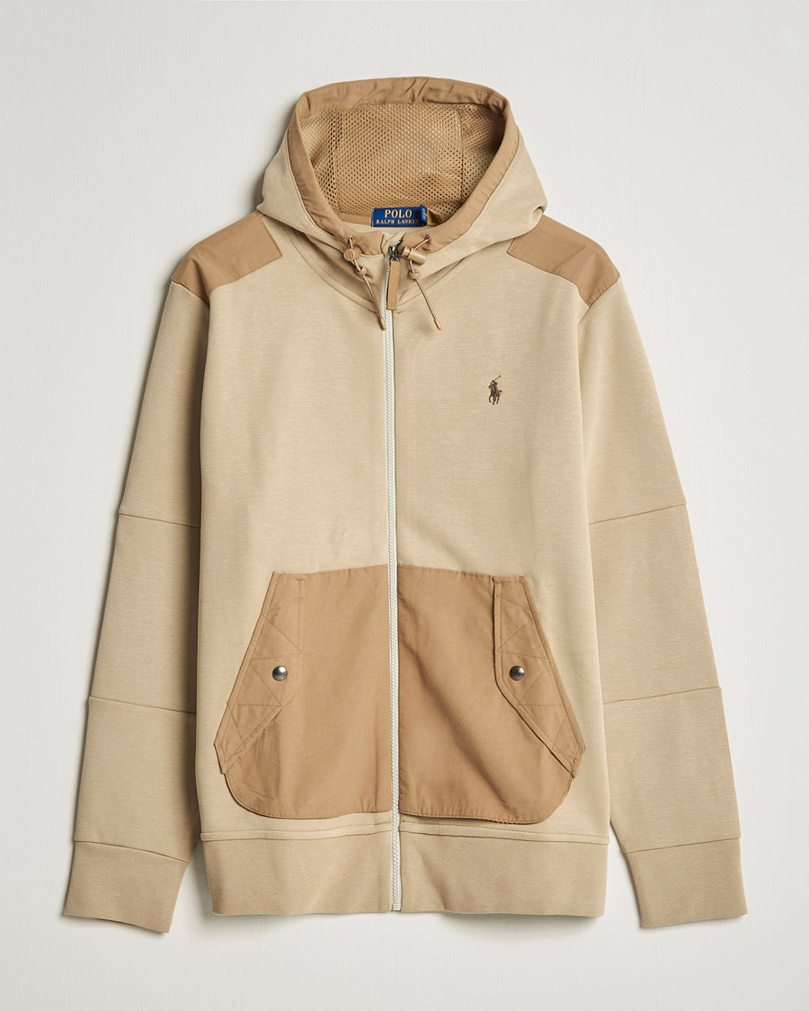 Polo Ralph Lauren Double Knit Full Zip Hoodie Classic Khaki | Herr