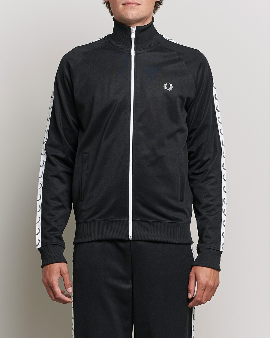 Herr | Full-zip | Fred Perry | Taped Track Jacket Black