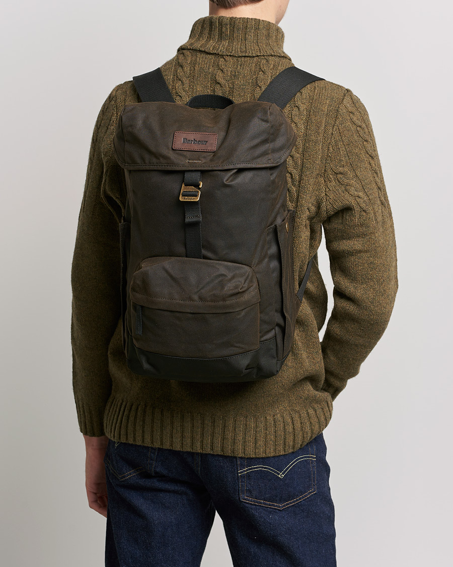 Herr |  | Barbour Lifestyle | Essential Waxed Backpack Olive