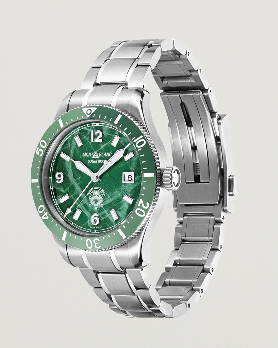 Herr | Stållänk | Montblanc | 1858 Iced Sea Automatic 41mm Green