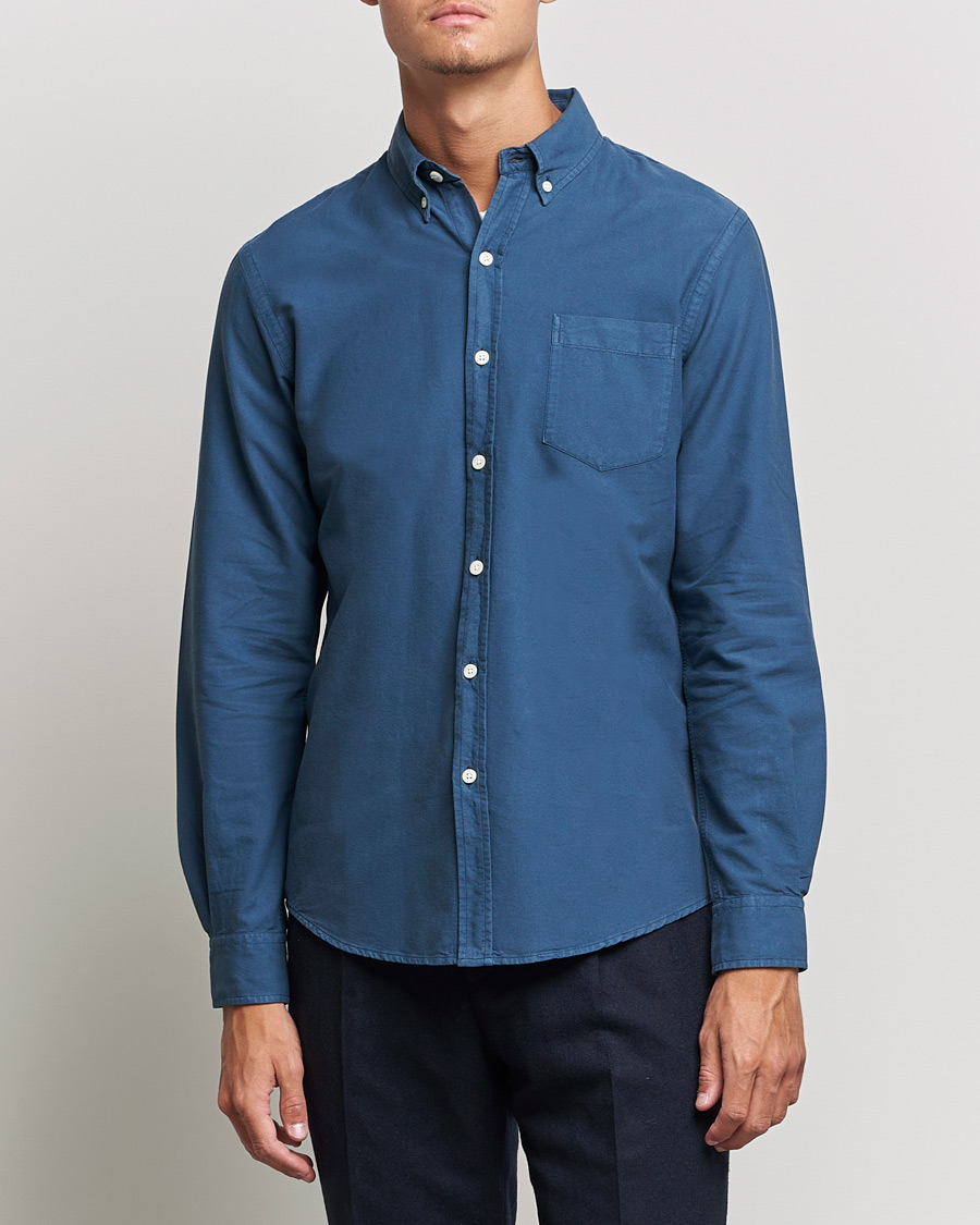 Herr | Kläder | Colorful Standard | Classic Organic Oxford Button Down Shirt Petrol Blue
