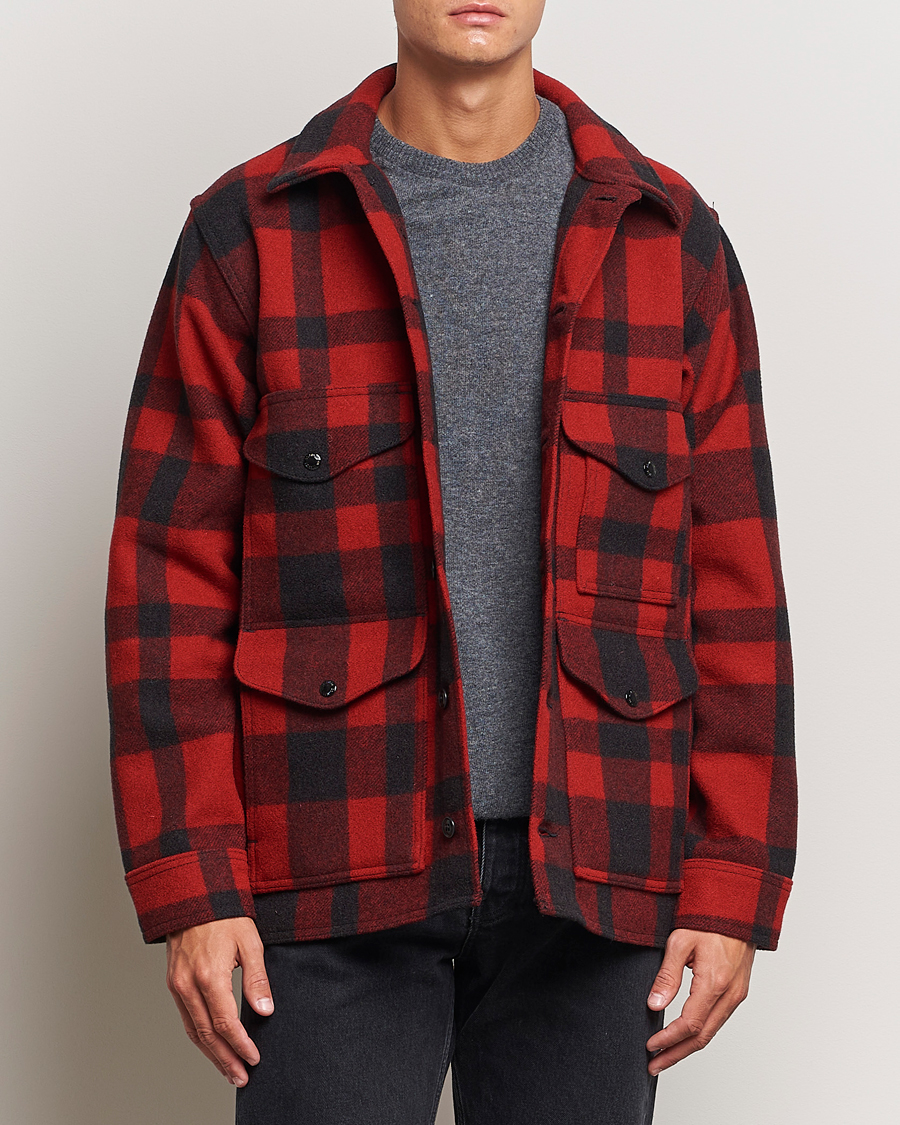 Herr |  | Filson | Mackinaw Wool Cruiser Red/Black Plaid