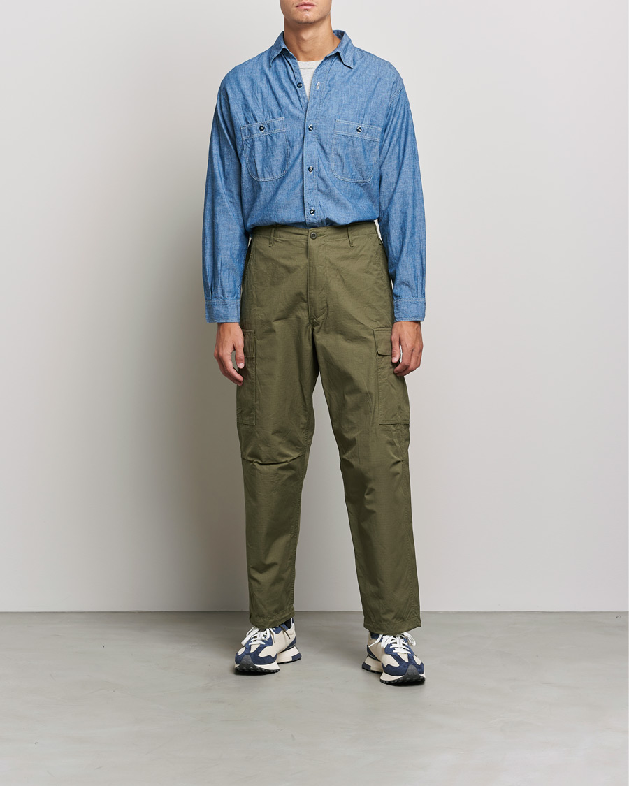 Herr | Byxor | orSlow | Vintage Fit 6 Pocket Cargo Pants Army Green