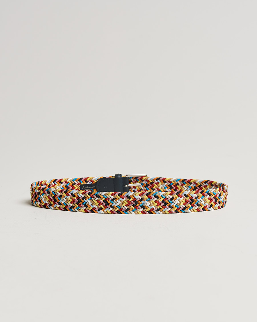 Herr | Anderson's | Anderson\'s | Stretch Woven 3,5 cm Belt Multi