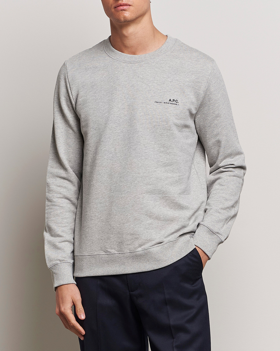 Herr | Sweatshirts | A.P.C. | Item Sweatshirt Heather Grey
