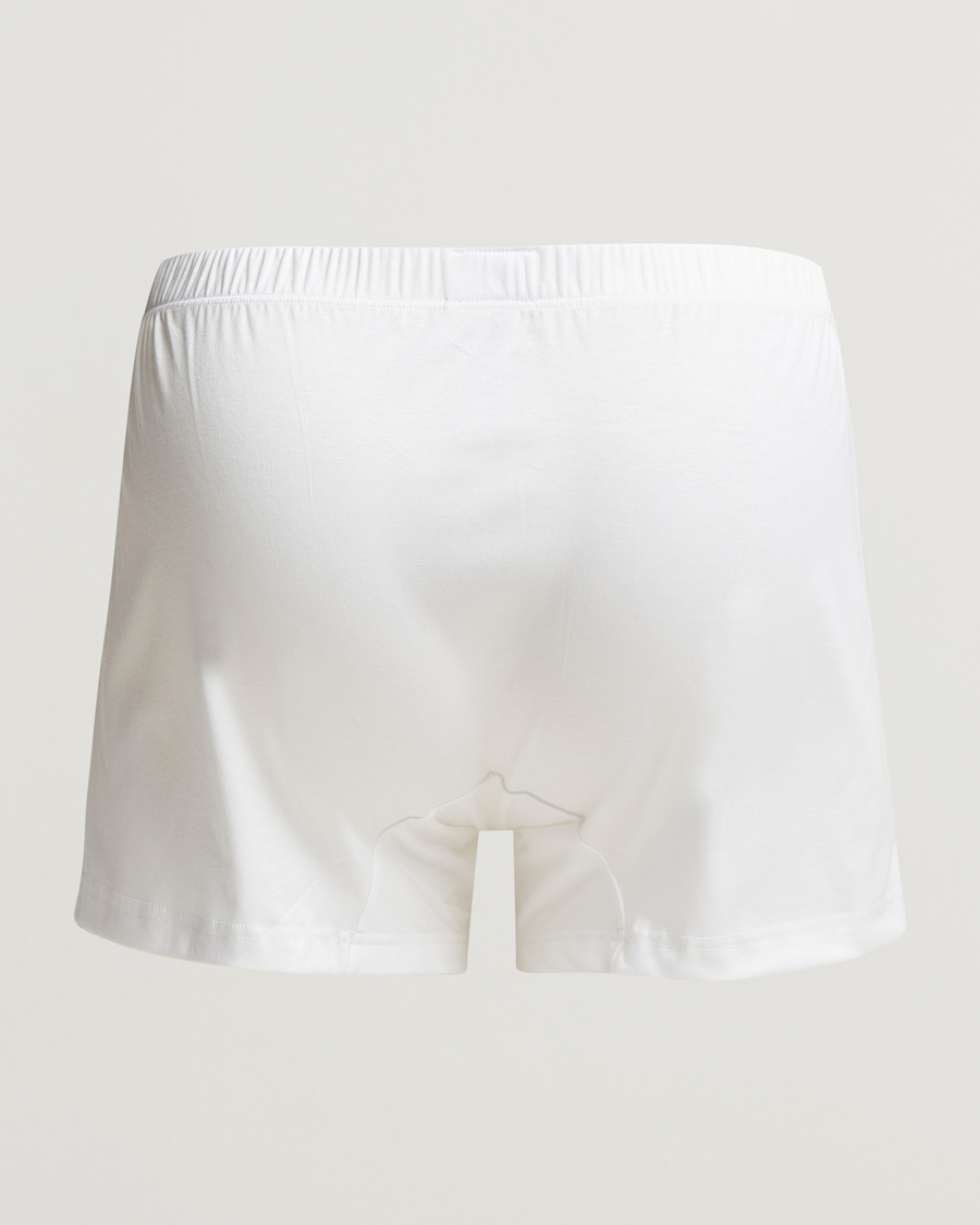 Herr | Zimmerli of Switzerland | Zimmerli of Switzerland | Sea Island Cotton Boxer Shorts White