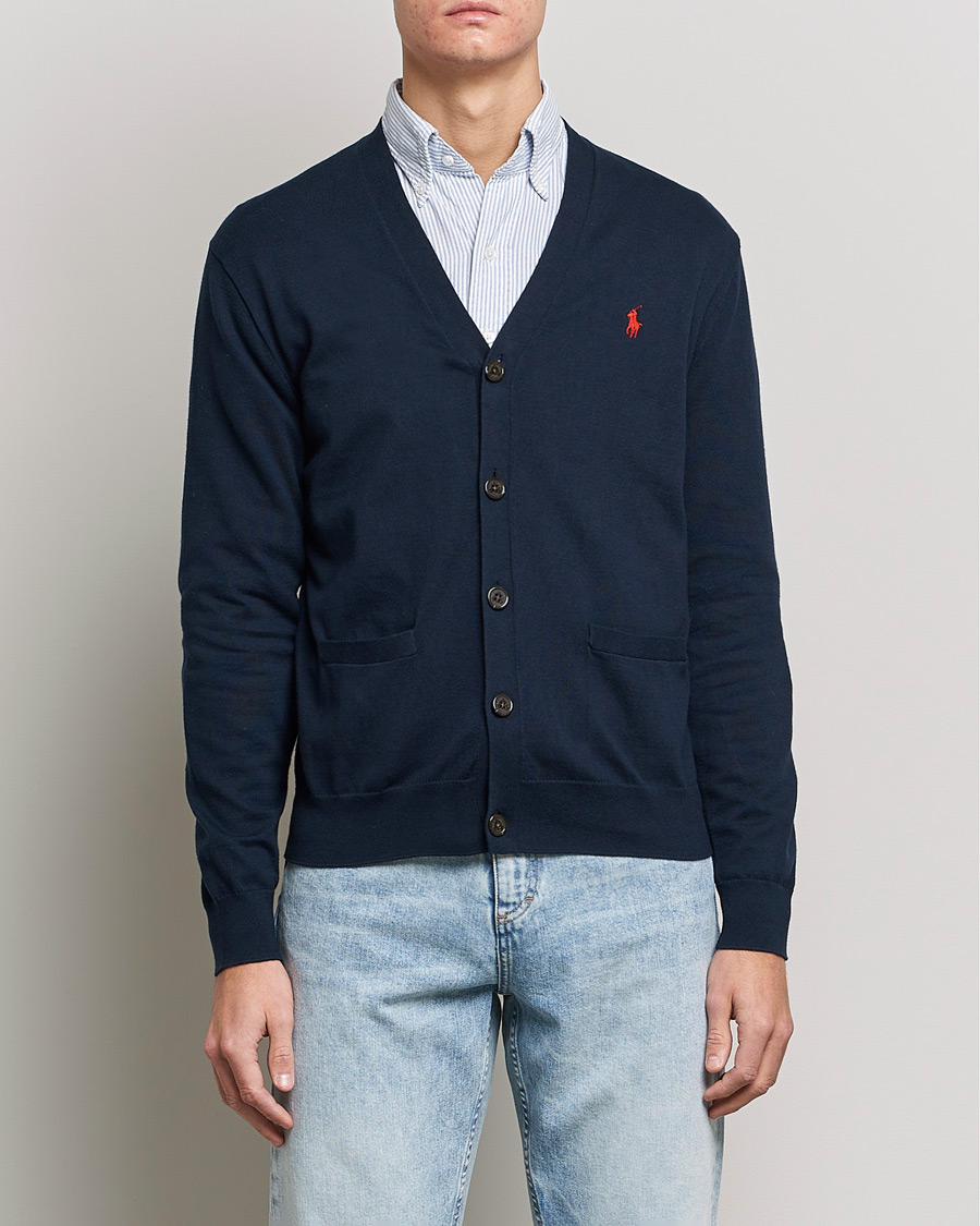 Herr | Cardigans | Polo Ralph Lauren | Cotton Cardigan Hunter Navy