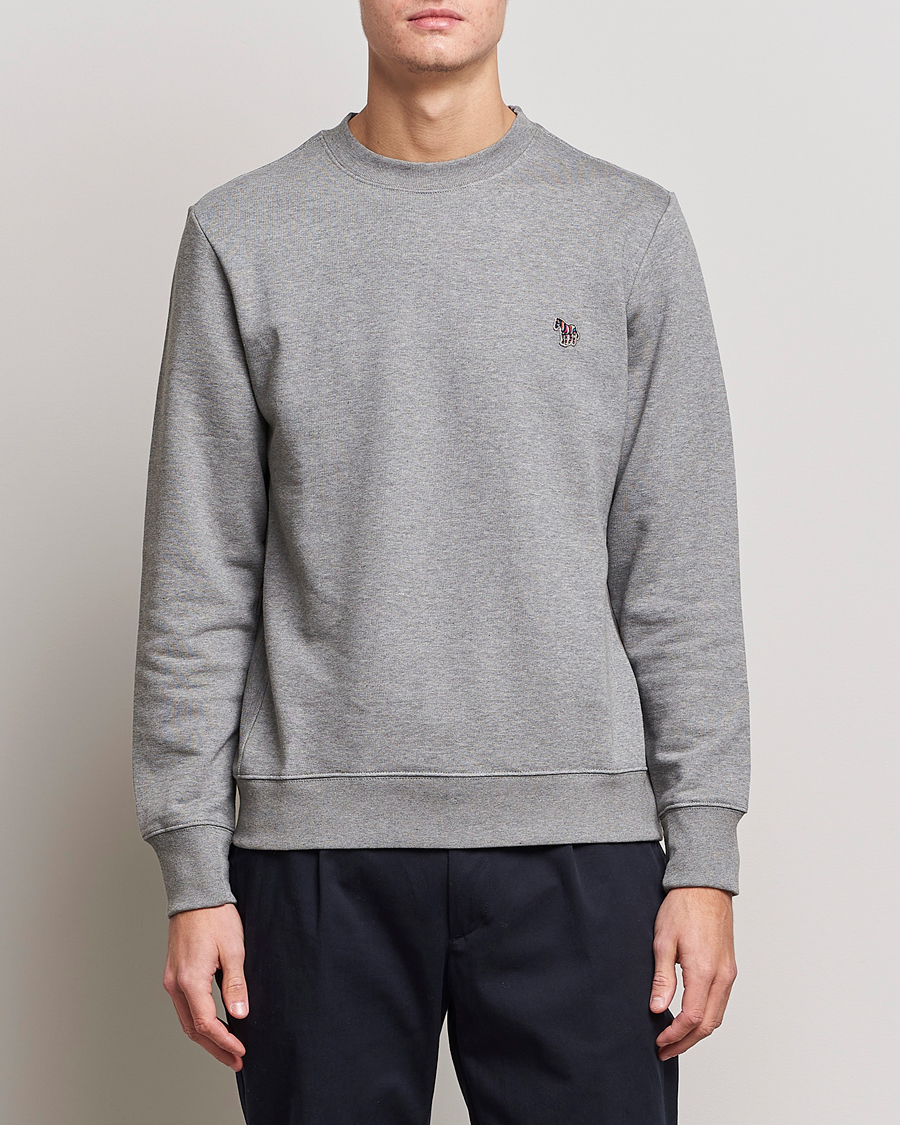 Herr | Sweatshirts | PS Paul Smith | Organic Cotton Crew Neck Sweatshirt Grey Melange