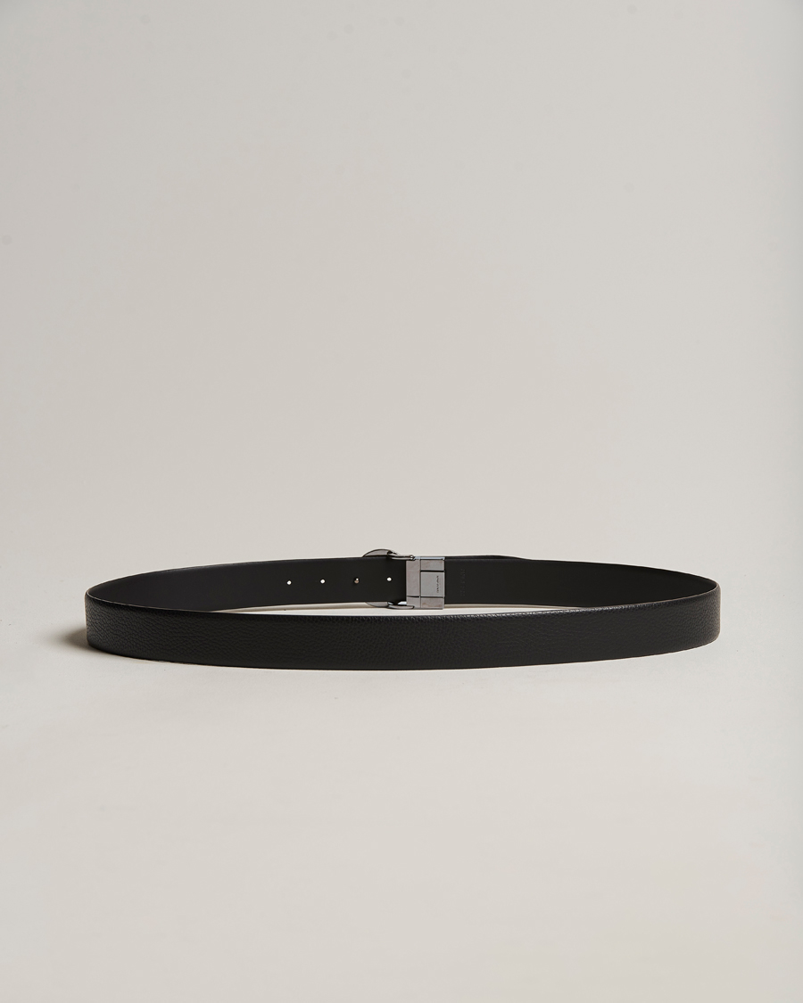 Herr | Accessoarer | Giorgio Armani | Reversible Leather Belt Black