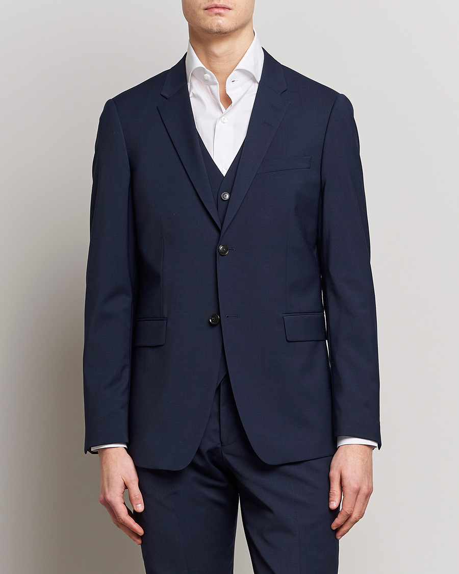 Herr |  | Tiger of Sweden | Jerretts Wool Travel Suit Blazer Royal Blue