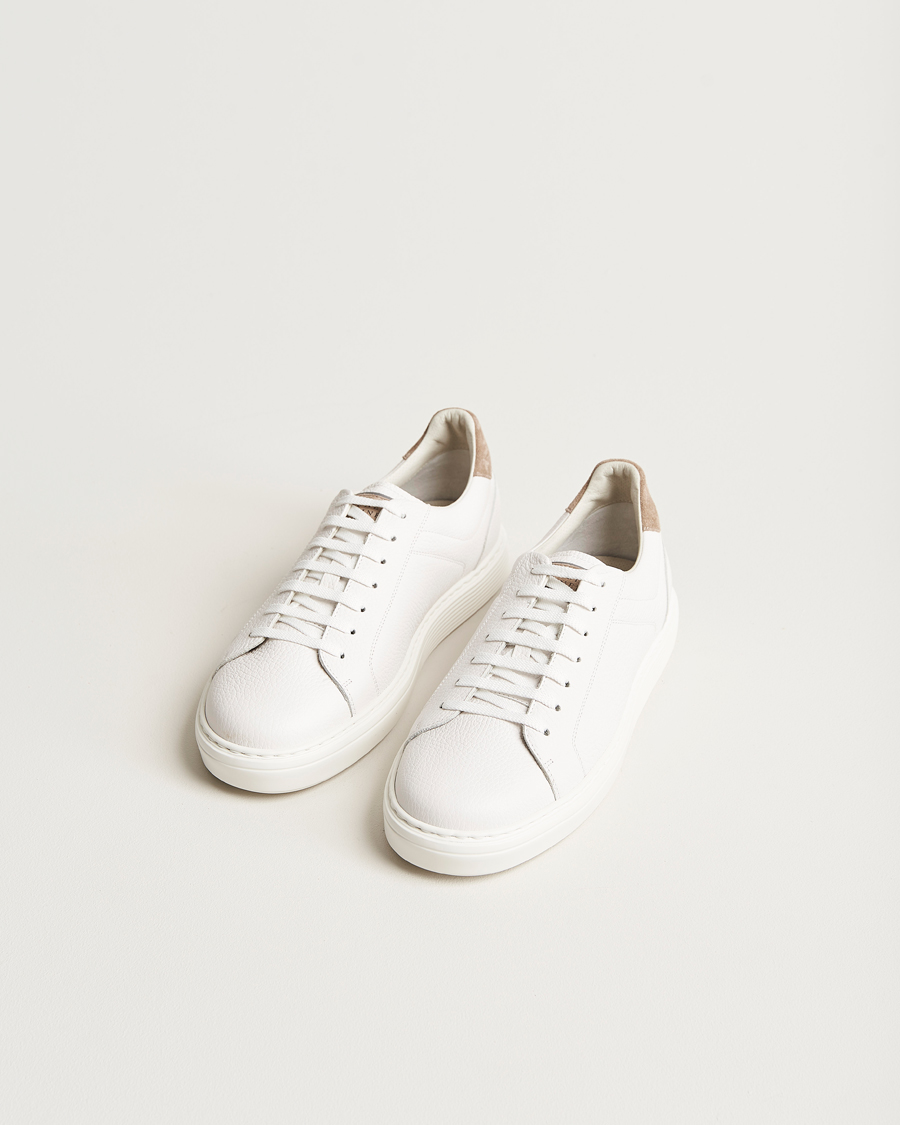 Herr |  | Brunello Cucinelli | Classic Sneakers White Grain Calf