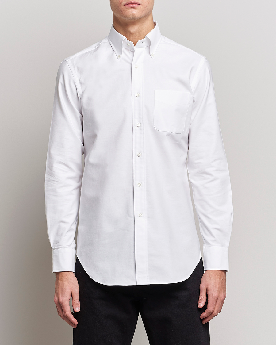 Herr | Kamakura Shirts | Kamakura Shirts | Slim Fit Oxford BD Shirt White