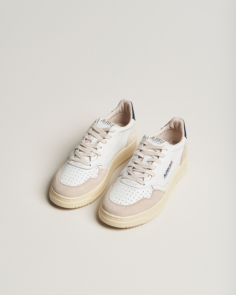 Herr | Skor | Autry | Medalist Low Leather/Suede Sneaker White/Blue