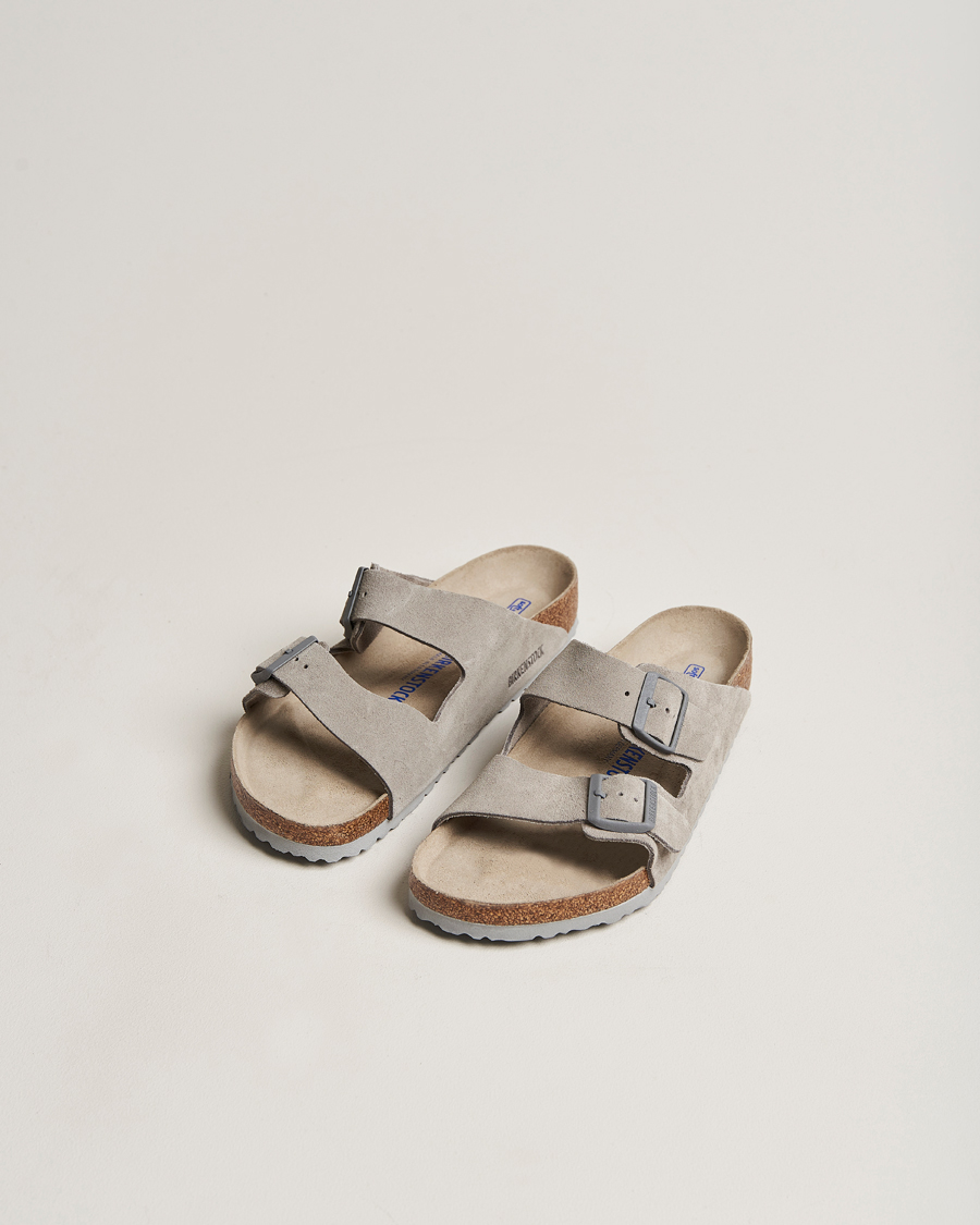 Herr | Sandaler & Tofflor | BIRKENSTOCK | Arizona Soft Footbed Stone Coin Suede